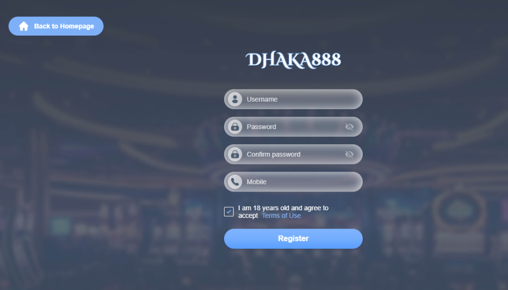 Dhaka 888 username